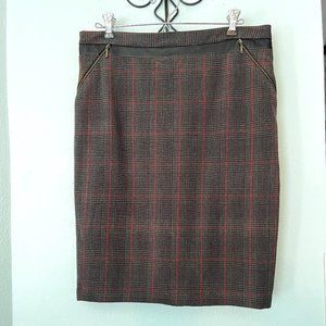 Willi Smith Plaid Skirt